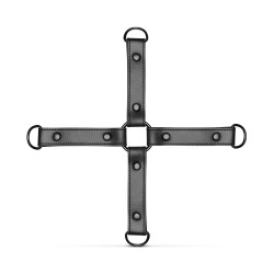 Hogtie mit Handschellen und Fußfesseln - Schwarz