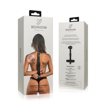 Body Restraint Set Wrist Handcuff Necklace - Black 2