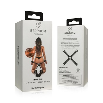 Hog Tie de Cuero Artificial- Negro 2