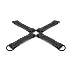Hog Tie de Cuero Artificial- Negro