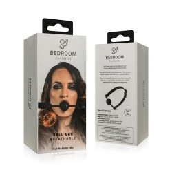 Bâillon en silicone noir perforé