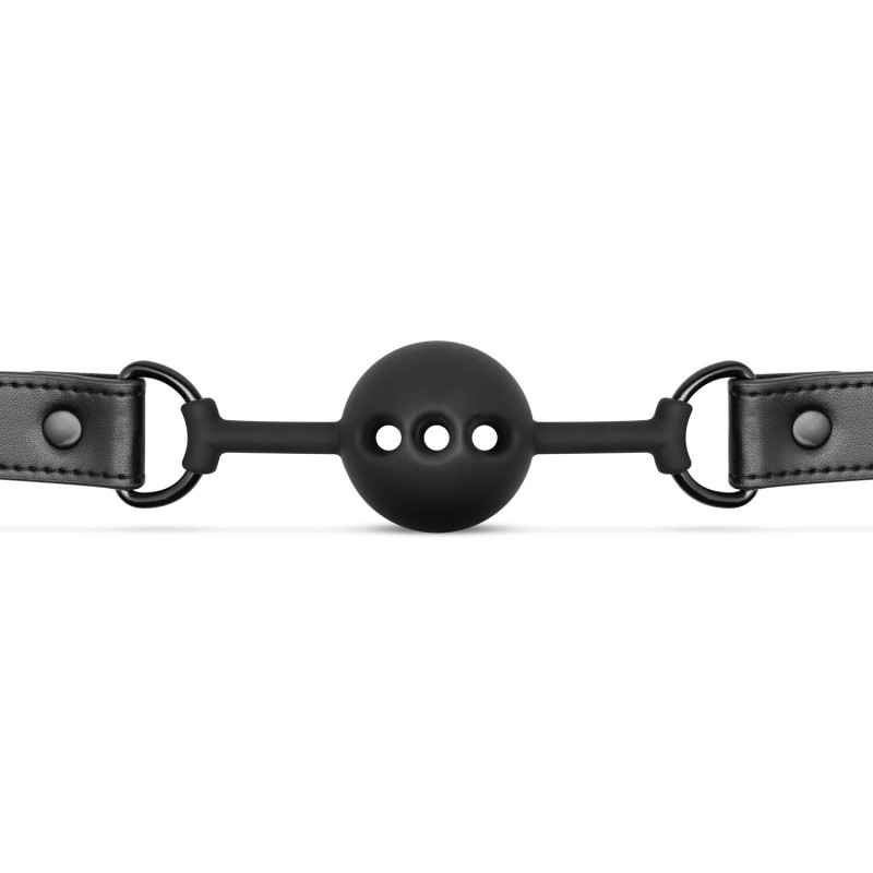 Bavaglio in silicone nero perforato
