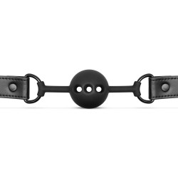 Gag de Silicona negra perforado
