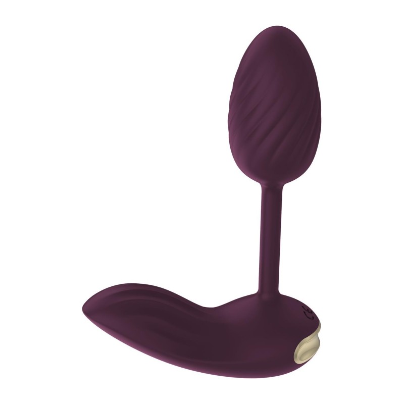 OEUF VIBRANT PORTABLE FLEXIBLE ESSENTIALS VIOLET. 10 modes de vibration, 2 moteurs. Télécommande. Rechargeable
