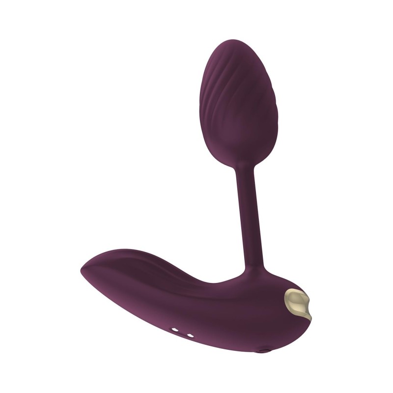 ESSENTIALS FLEXIBLE WEARABLE VIBRATING EGG PURPLE. 10 vibration modes, 2 motors. Remote control. Rechargeable