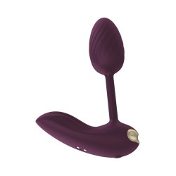 ESSENTIALS FLEXIBLE WEARABLE VIBRATING EGG PURPLE. 10 vibration modes, 2 motors. Remote control. Rechargeable