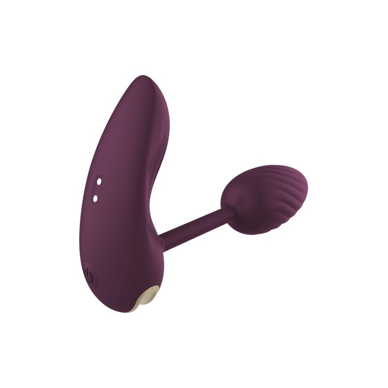 ESSENTIALS FLESSIBILE INDOSSABILE VIBRANTE VIOLA DELL'UOVO. 10 modalità di vibrazione, 2 motori. Telecomando. Ricaricabile
