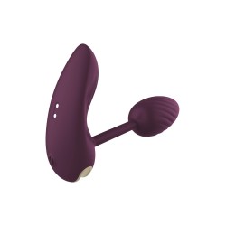 OEUF VIBRANT PORTABLE FLEXIBLE ESSENTIALS VIOLET. 10 modes de vibration, 2 moteurs. Télécommande. Rechargeable