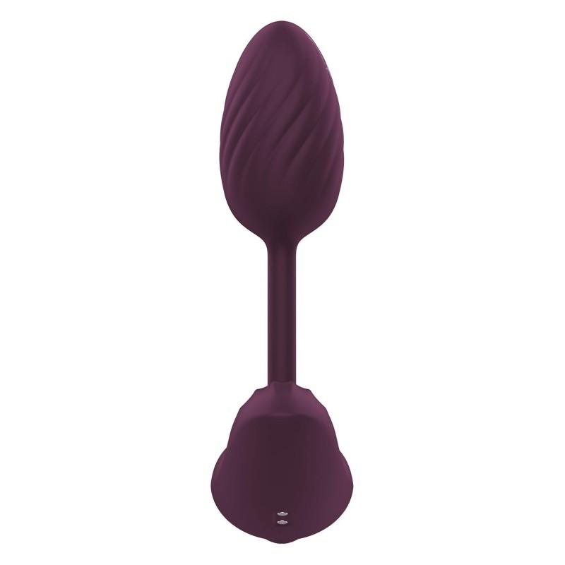 OEUF VIBRANT PORTABLE FLEXIBLE ESSENTIALS VIOLET. 10 modes de vibration, 2 moteurs. Télécommande. Rechargeable