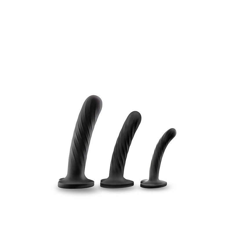 TEMPTASIA TWIST KIT SET OF 3 DILDOS - BLACK