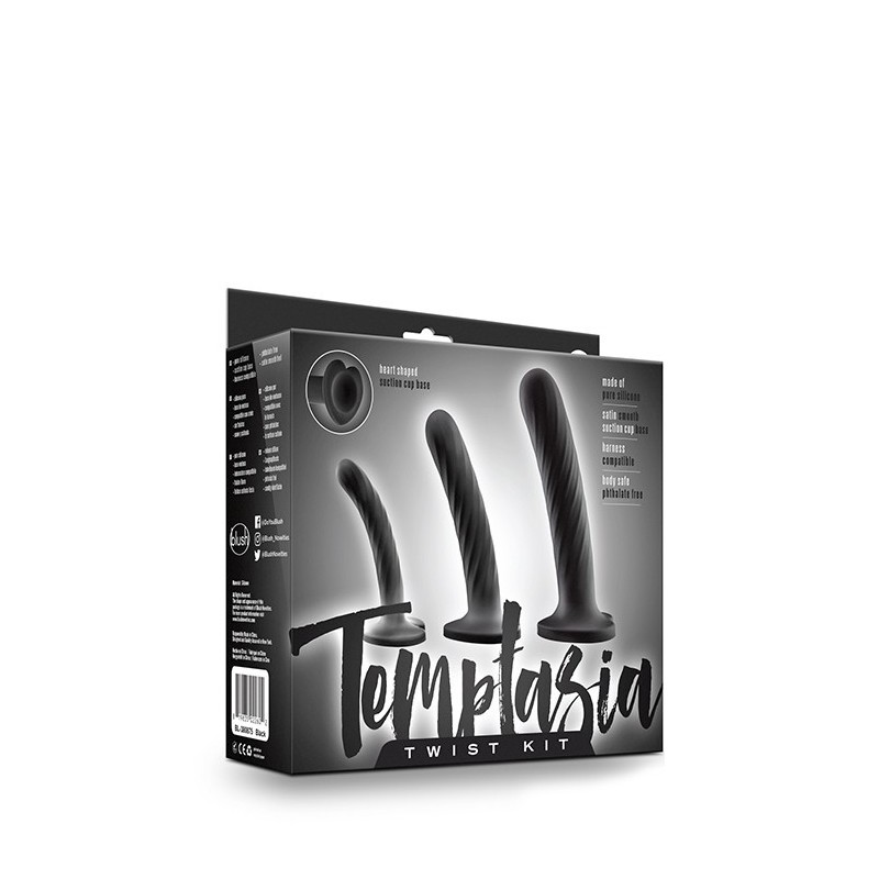 TEMPTASIA TWIST KIT SET DE 3 DILDOS - NEGRO
