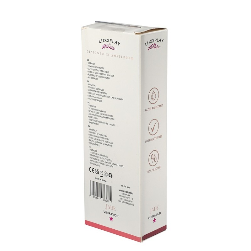LuxxPlay – Jade – Vibrador Recargable – Frambuesa