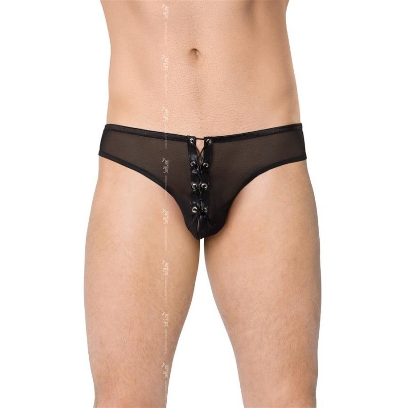 Wetlook Perizoma Annodato Nero con Trasparenza 4516 M/L