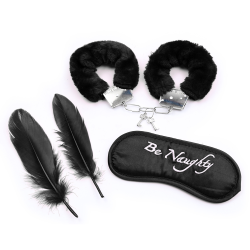 Conjunto Preto Bondage 4 Peças - FETISH FEVER
