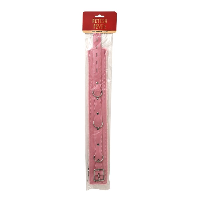 Colar Rosa Acolchoado com Alça - FETISH FEVER