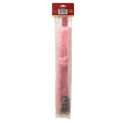 Rosa gepolsterte Halskette mit Riemen - FETISH FEVER