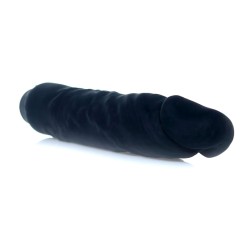 Vibrador TPE Pele Negra Real 22,5x4cm