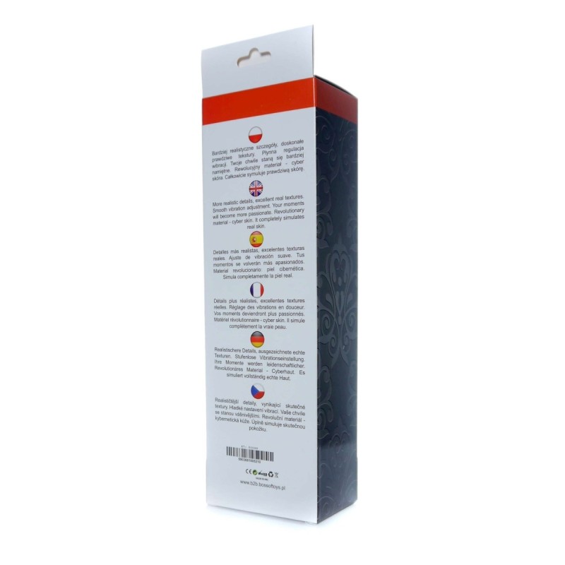 Real Black Skin TPE Vibrator 22,5x4cm