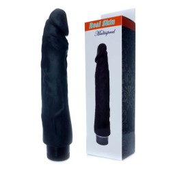 Vibrador TPE Pele Negra Real 22,5x4cm