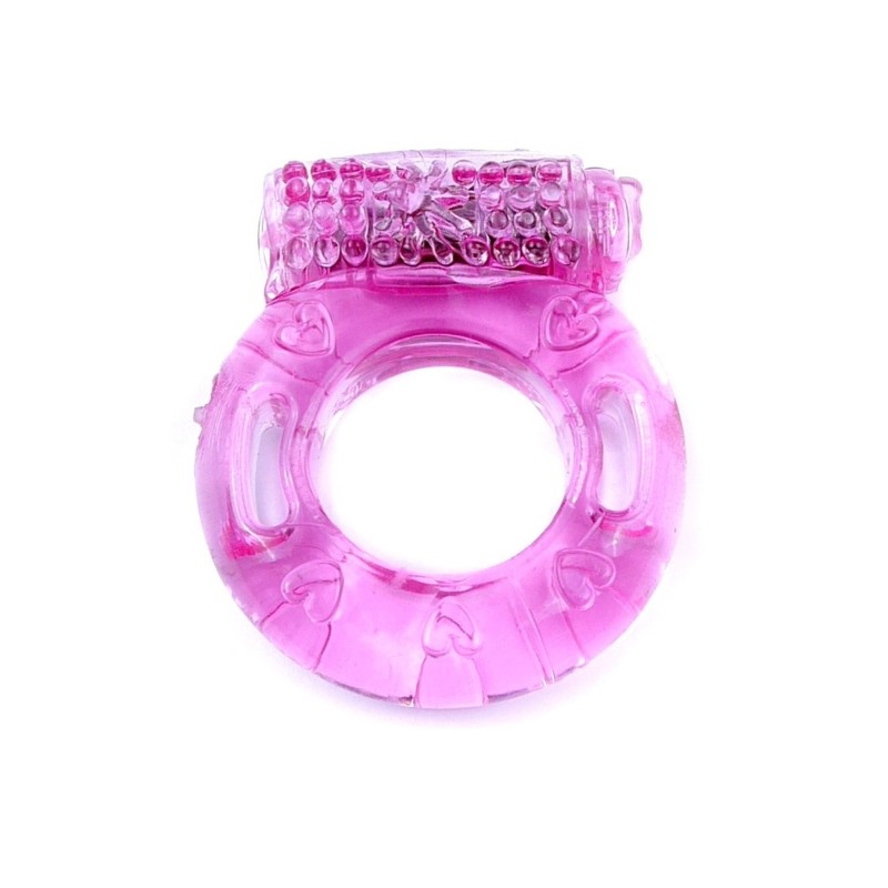 Anello vibrante rosa usa e getta in custodia