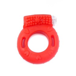 Anello vibrante rosso usa e getta in custodia