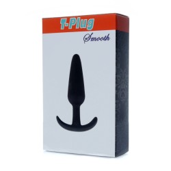 Smooth Anal T-Plug TPE 12x2,8cm Negro