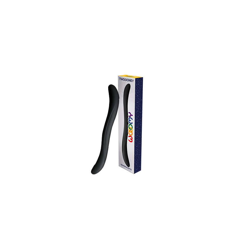 Twoooney Negro - Dildo Doble Silicona 35x3cm