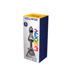 Lollypop S Weißer Doppelkugel-Metallstopfen 8,5x2,8cm