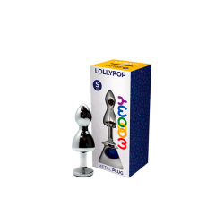 Lollypop S Blau Doppel Metall Kugelstecker 8,5x2,8cm