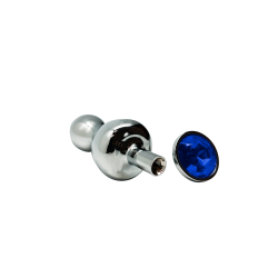 Lollypop S Azul Duplo Metal Ball Plug 8,5x2,8 centímetros