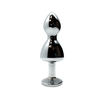 Lollypop M White Double Metal Ball Plug 9.4x3.1cm 2