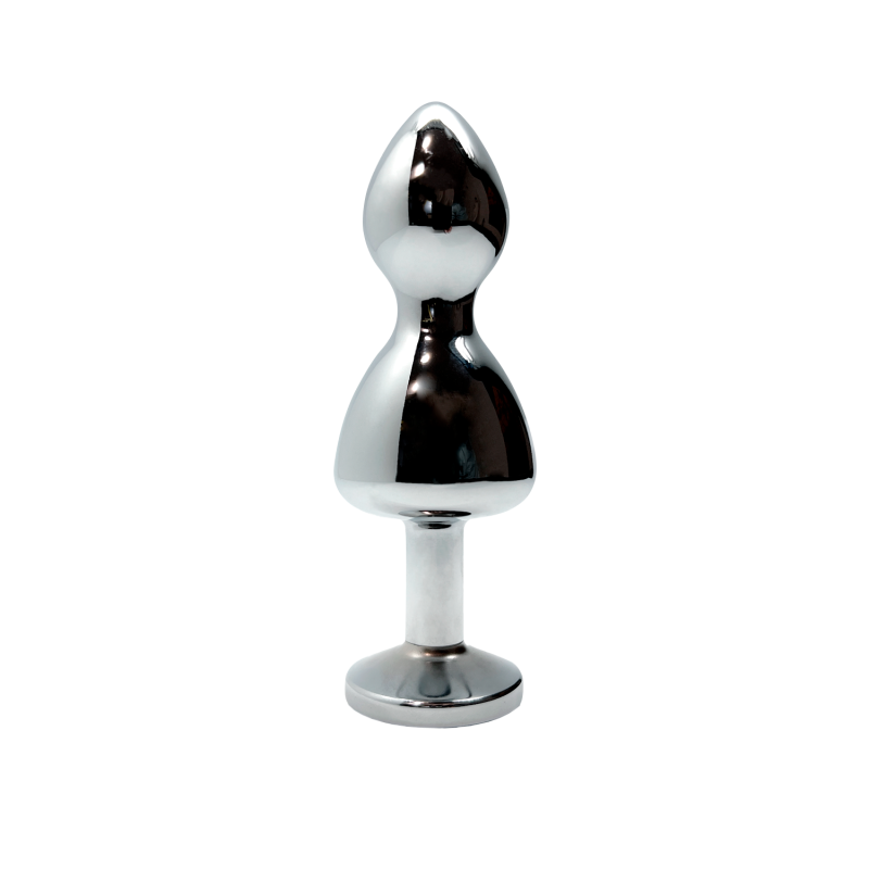 Lollypop M White Double Metal Ball Plug 9.4x3.1cm