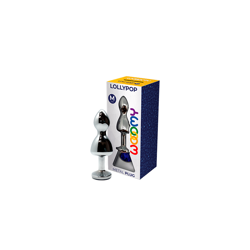 Lollypop M Blue Double Metal Ball Plug 9.4x3.1cm