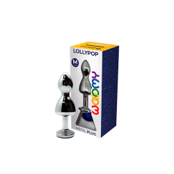 Lollypop M Blue Double Metal Ball Plug 9.4x3.1cm