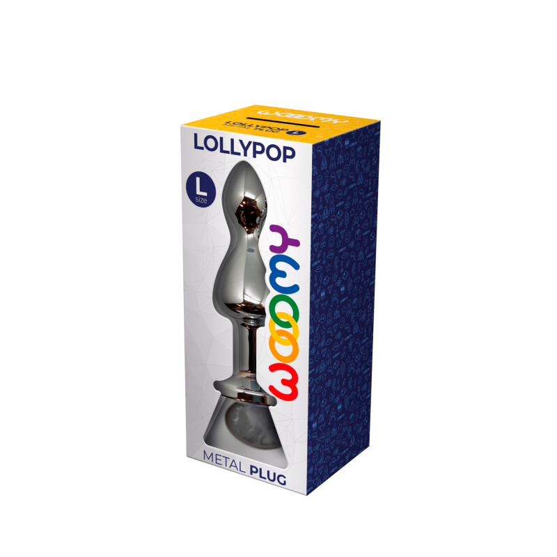 Lollypop L Branco Duplo Metal Ball Plug 10.5x3.5cm