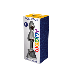 Lollypop L Double Boule Métal Blanc 10.5x3.5cm