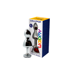 Lollypop L Vermelho Duplo Metal Ball Plug 10.5x3.5cm