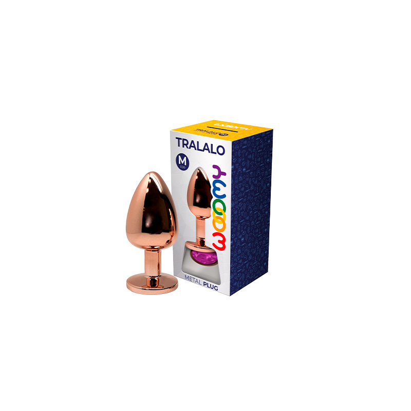 Tralalo M  Rosa Plug de Metal Cobre 8x3,4cm