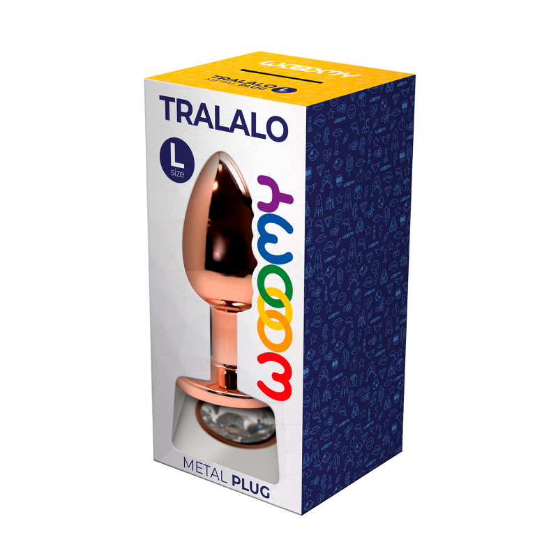 Tralalo L Fiche Métal Cuivre Blanc 9x4cm
