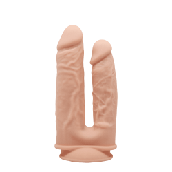 Ricooo Dildo doble realistico TPE 19,5x4,5cm y 17,5x3,7cm