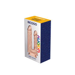 Gode Double Réaliste Ricooo TPE 19,5x4,5cm et 17,5x3,7cm