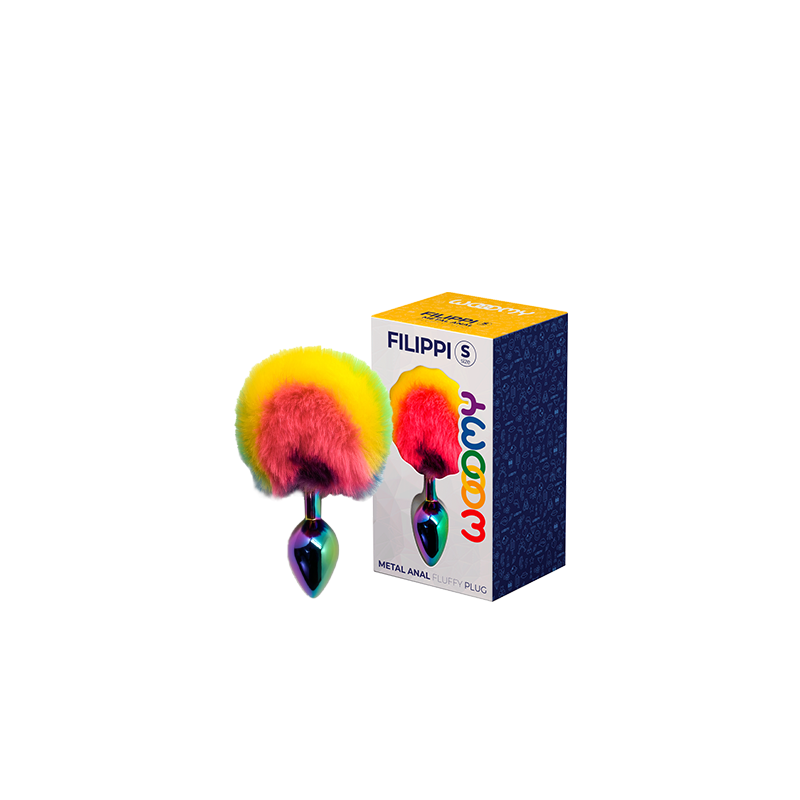 Filippi S Plug Métal Queue Lapin 7x2,8cm Rainbow Pride