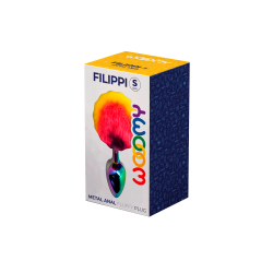 Filippi S Plug Métal Queue Lapin 7x2,8cm Rainbow Pride
