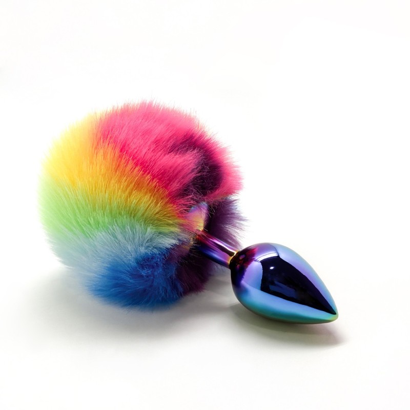 Filippi S Metall Plug Tail Rabbit 7x2,8cm Rainbow Pride