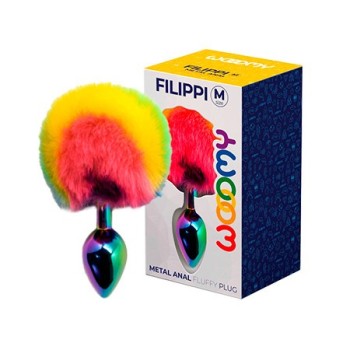 Filippi M Metal Plug Tail Rabbit 8x3.4cm Rainbow Pride 2