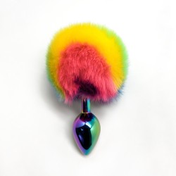 Filippi M Spina in Metallo Coda Coniglio 8x3.4cm Arcobaleno Orgoglio