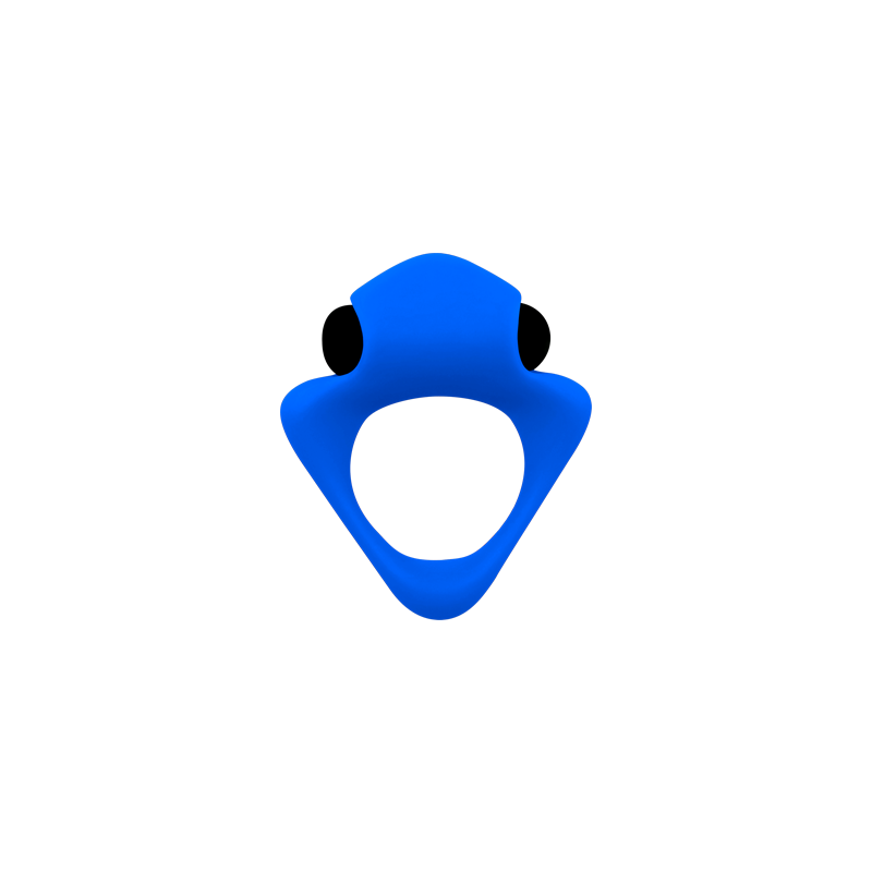 Tribe Blue Silicone Vibrating Ring