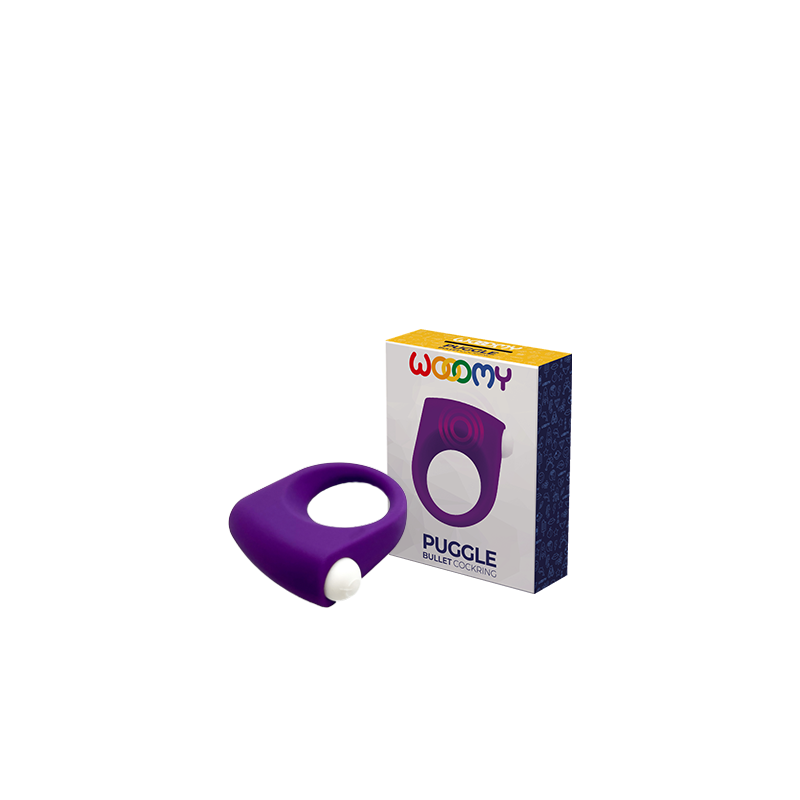 Anello vibrante in silicone viola Puggle