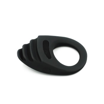Anel Vibratório Recarregável Houpla 10 Modos Silicone Preto 2