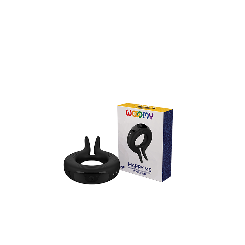 Marry Me Anello Vibrante Ricaricabile 10 Modalità Silicone Nero
